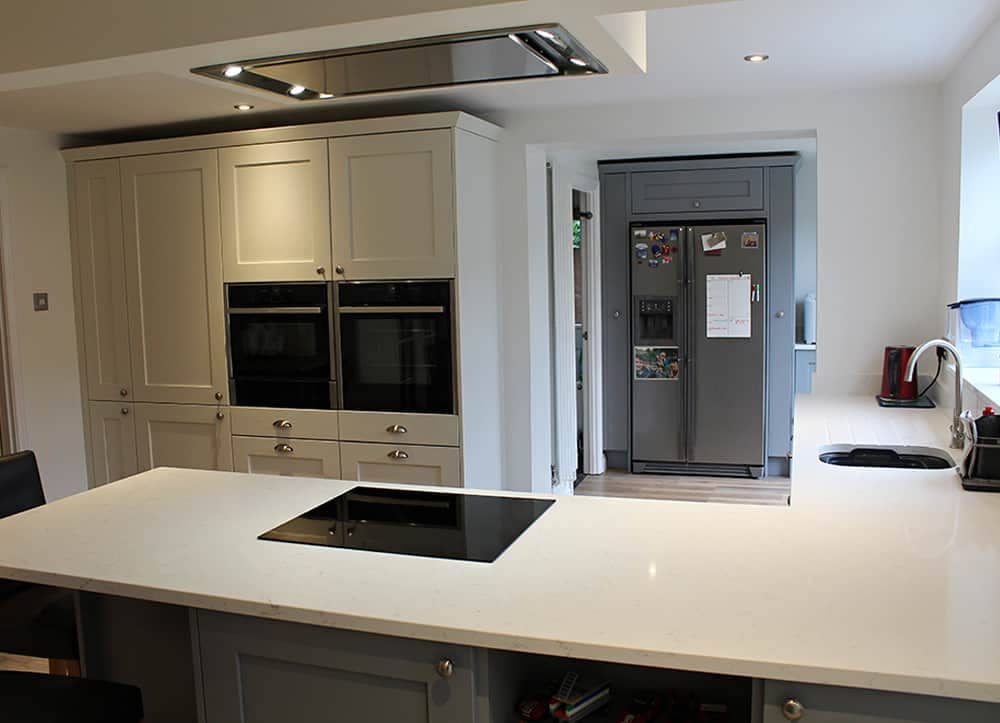 local kitchen company - shaker porcelain and grey traditional kitchen